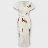 Satinasto Wickel-Kleid