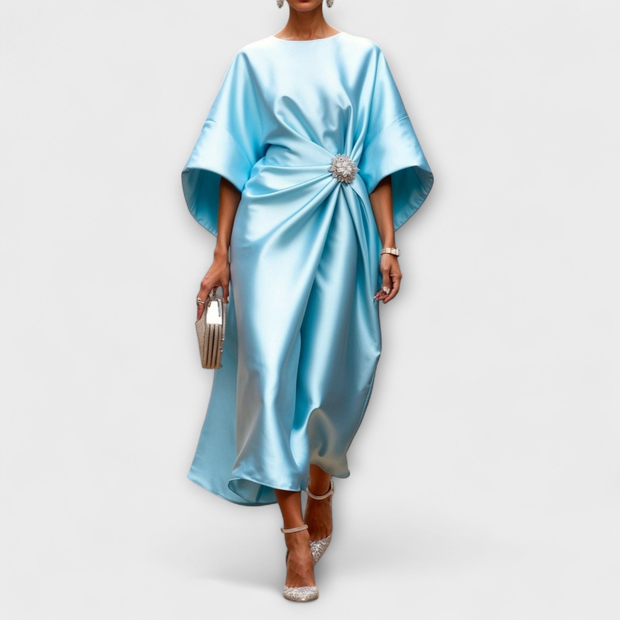 Aurora Luxe Shimmer Satin Duga Haljina