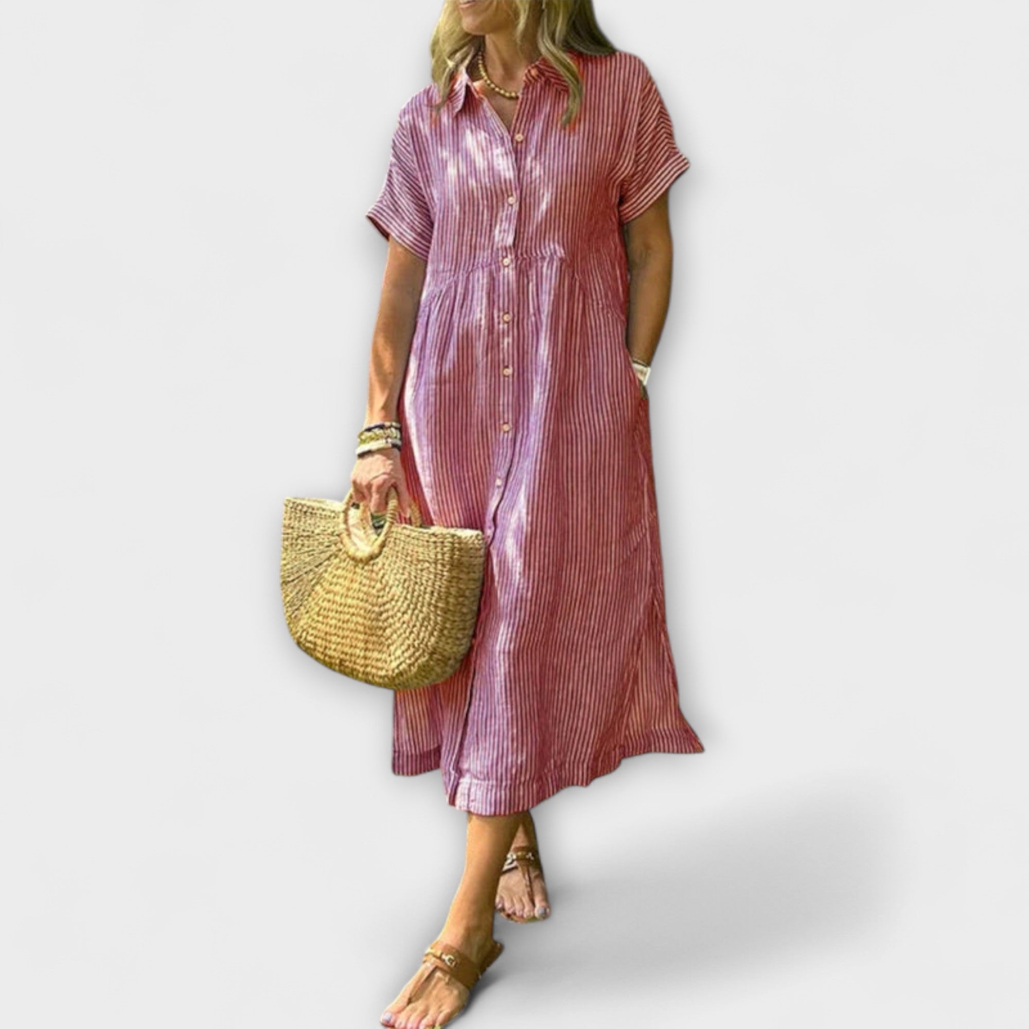 Anorea - Prugasta haljina