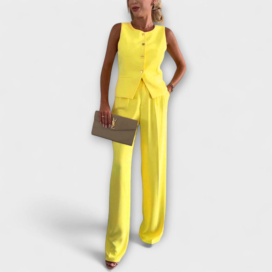 Wilhelmina - Elegantni top bez rukava i hlače