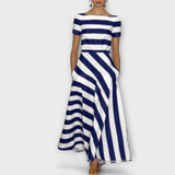 Janell - prugasta maksi haljina