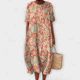 Thaleia – Midi haljina u cvjetnom vintage dizajnu