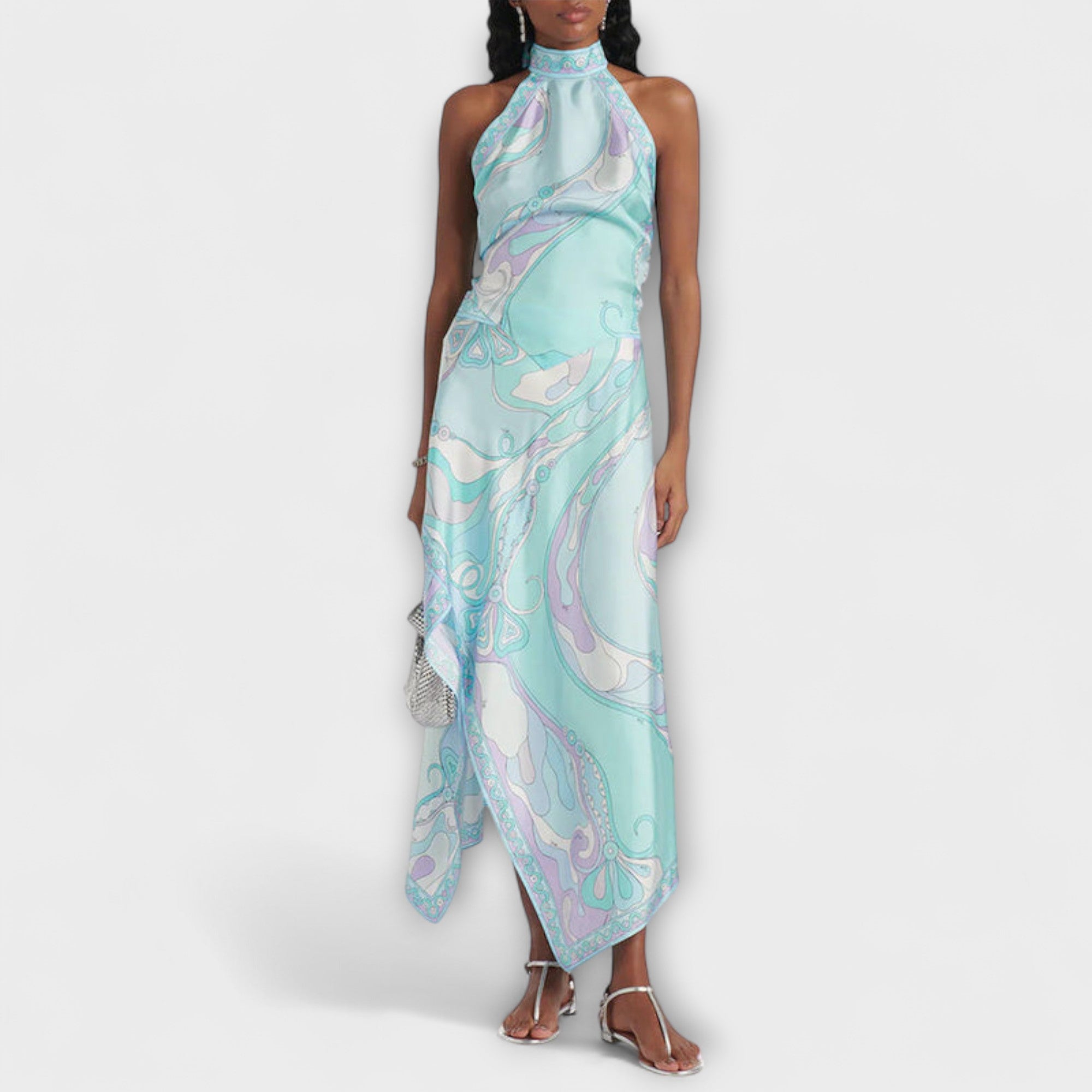 Everly - Set od topa s halter izrezom i asimetrične midi suknje