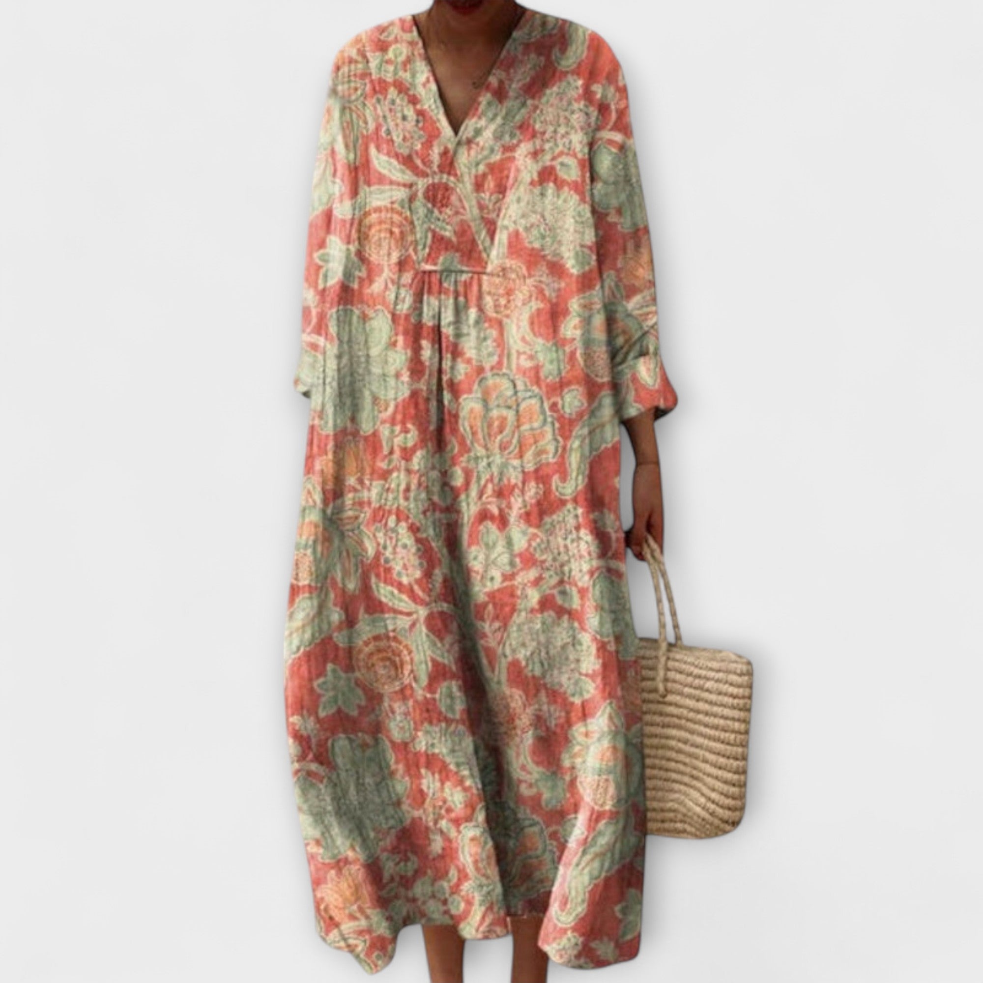 Thaleia – Midi haljina u cvjetnom vintage dizajnu