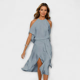 Madonna - Elegantna haljina s modernim izrezom na ramenima