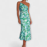 Tabea - Asimetrična haljina s cvjetnim uzorkom