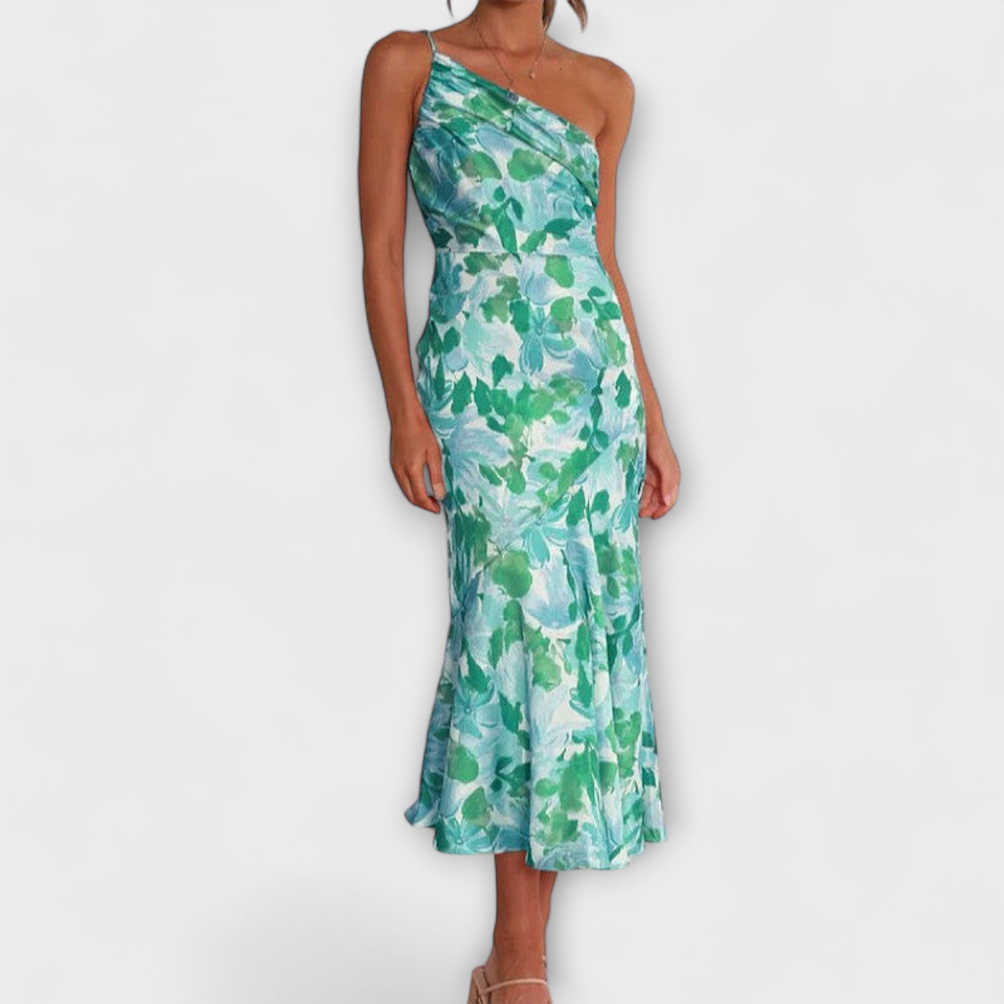 Tabea - Asimetrična haljina s cvjetnim uzorkom