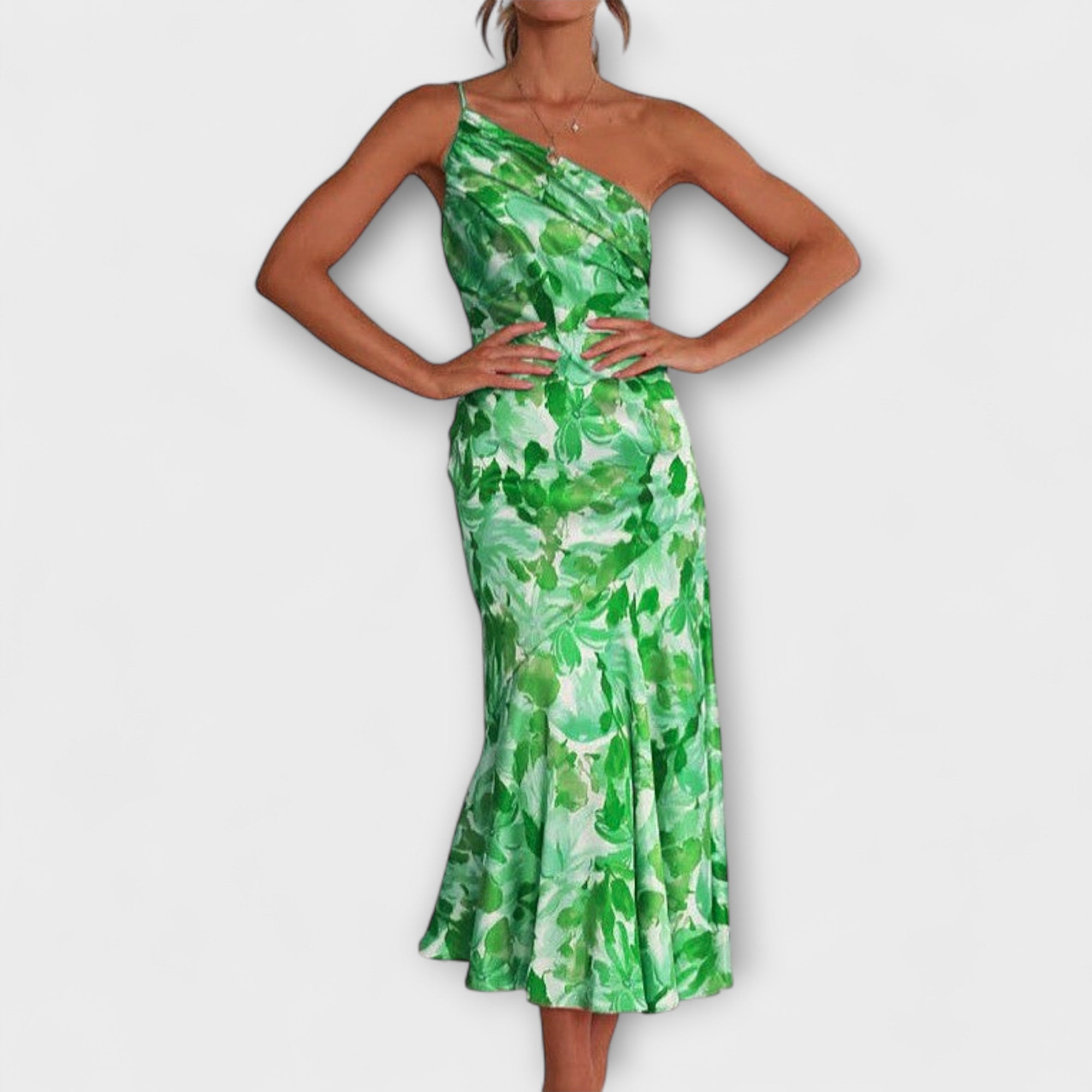 Tabea - Asimetrična haljina s cvjetnim uzorkom