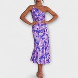 Tabea - Asimetrična haljina s cvjetnim uzorkom