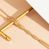 Elegantna duga ogrlica s prilagodljivim dizajnom zmijice