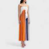 Ljeto - Trendovska haljina s blokovima boja i modernim resicama