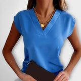 Ženski ljetni top s V-izrezom i širokim rukavima