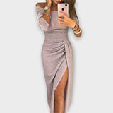 Aurora - Elegantna Haljina s Otvorenim Ramena