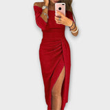 Aurora - Elegantna Haljina s Otvorenim Ramena