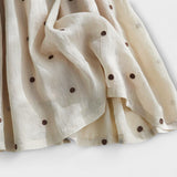 Igrački točkastu suknju od pamuka i lana