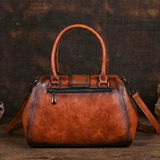 Florina - Kožna torba s gravurom i cvjetnim uzorkom