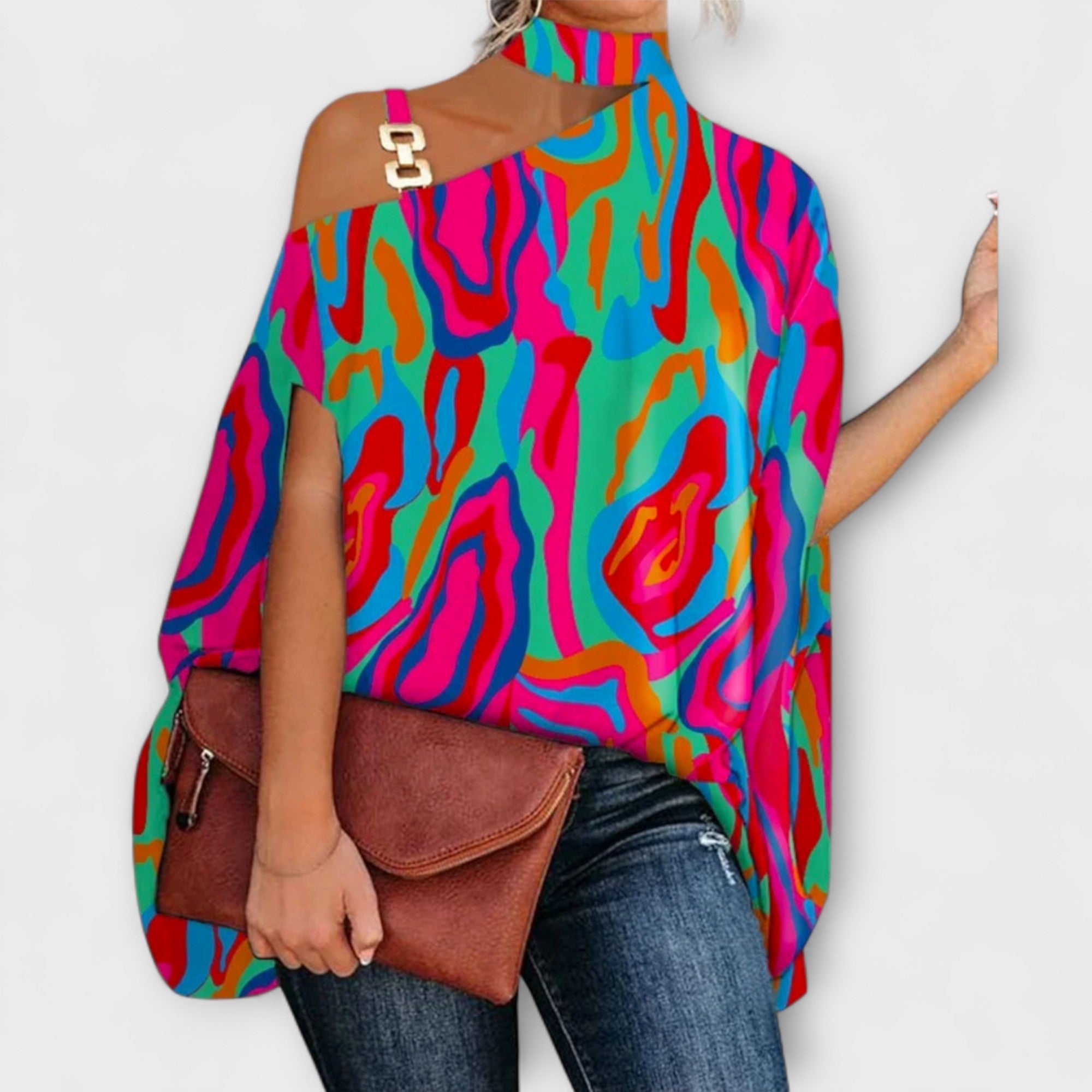 Bluzon bez naramenica za dame