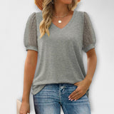 Rema - Top s V-izrezom i prozirnim rukavima