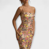 Aoakley - Maxi haljina s cvjetnim šljokicama u stilu 80-ih