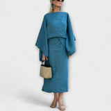 Dana - Kimono haljina od lana i pamuka