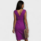 Desi - Haljina s V-izrezom i prorezom