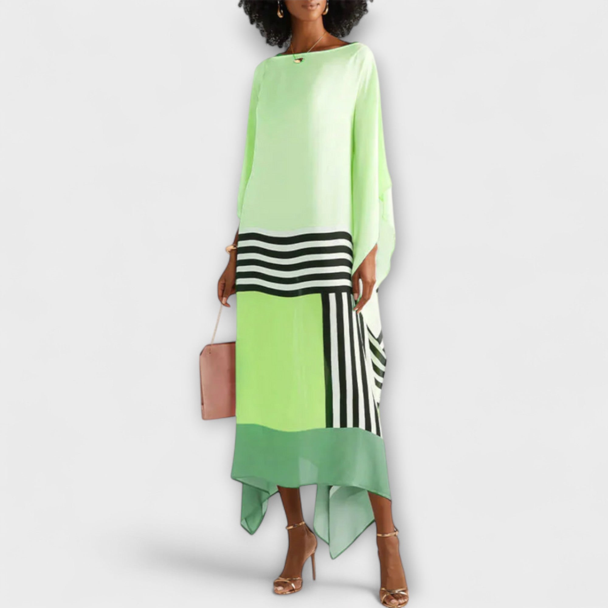 Elenora - Geometrijski kaftan s otvorenim krojem