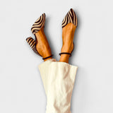 Zebrina – Izjavni potpetice s uzorkom zebre