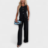 Wilhelmina - Elegantni top bez rukava i hlače