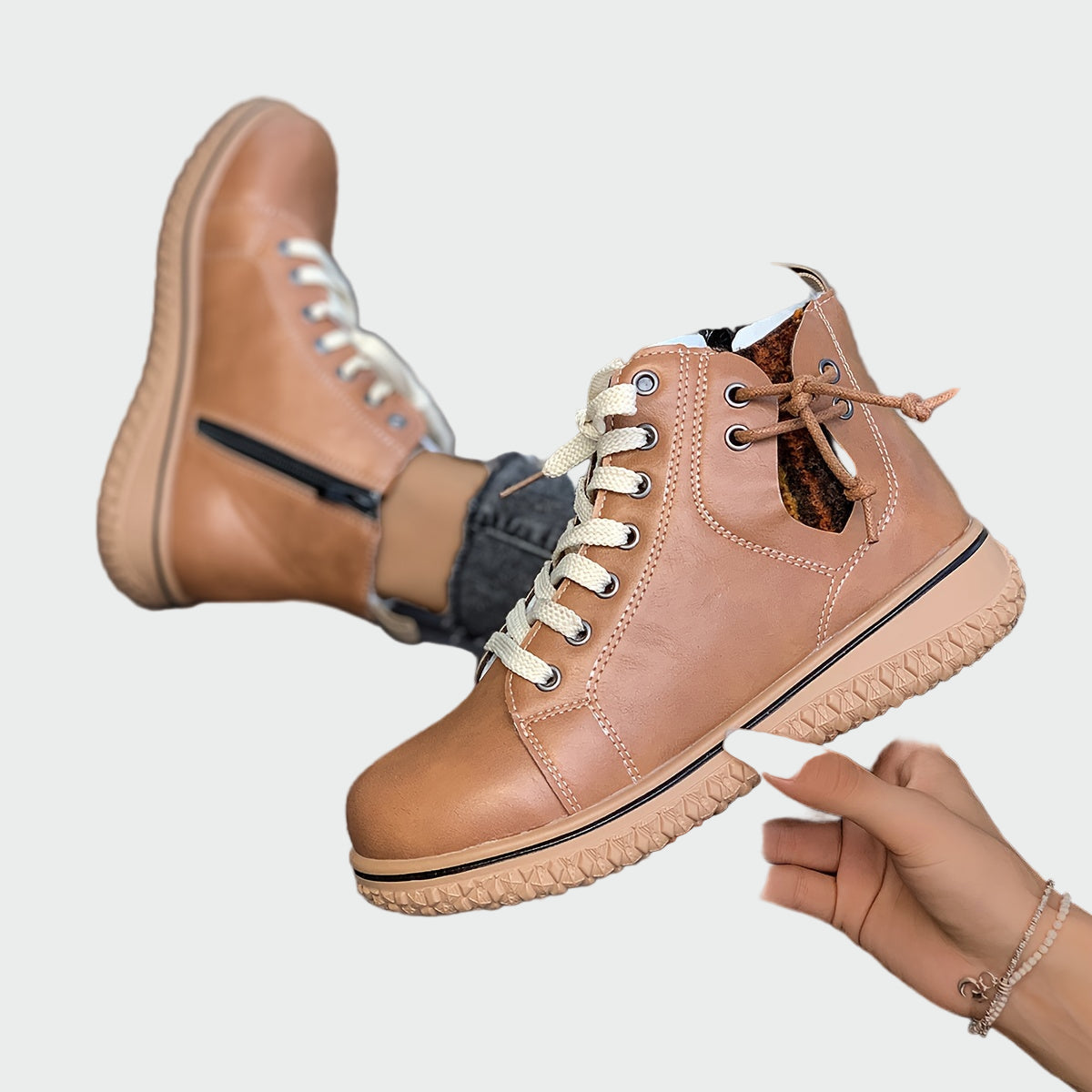 Ortopedske kožne čizme do gležnja