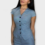 Ivy - Elegantni top s V-izrezom i set hlača