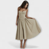 Rosalie - Uređena bezrukavna korzet haljina