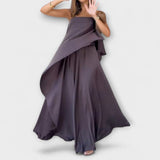 Ruby - Elegantni bezrukavni bandeau-top i suknja