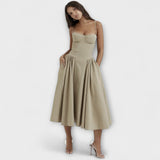 Rosalie - Uređena bezrukavna korzet haljina