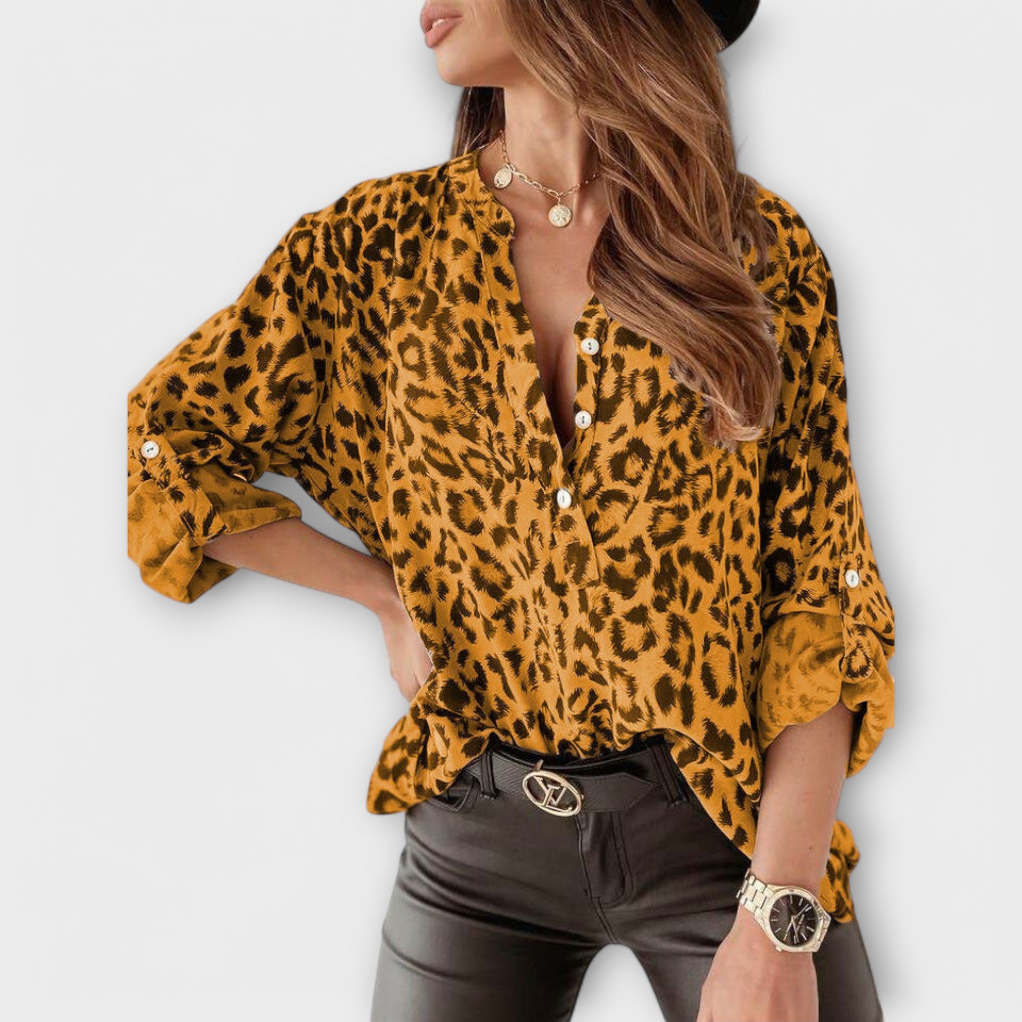 Moderna bluza s uzorkom leoparda