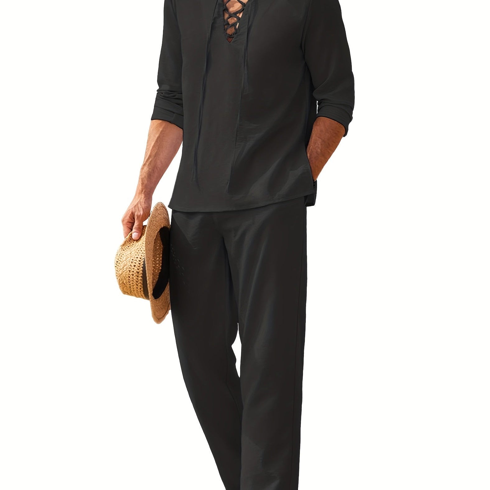 Bijeli set od tkanine za muškarce