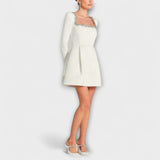 Wren - Mini haljina od baršuna s ukrasima od dragulja