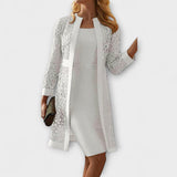 Runa - Elegantna Dvodijelna Čipkasta Haljina