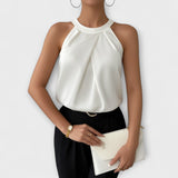 Skye - Elegantna saten bluzica s off-shoulder dizajnom