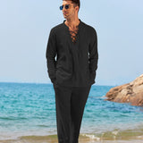 Bijeli set od tkanine za muškarce