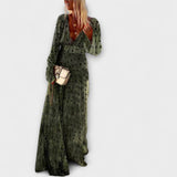 Elegantna duga haljina s točkicama