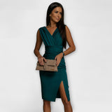 Desi - Haljina s V-izrezom i prorezom