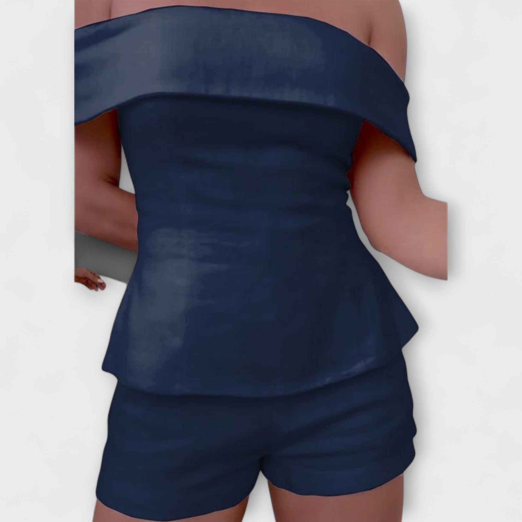 Olivia - Bijeli pamuk-lineni dvodijelni set