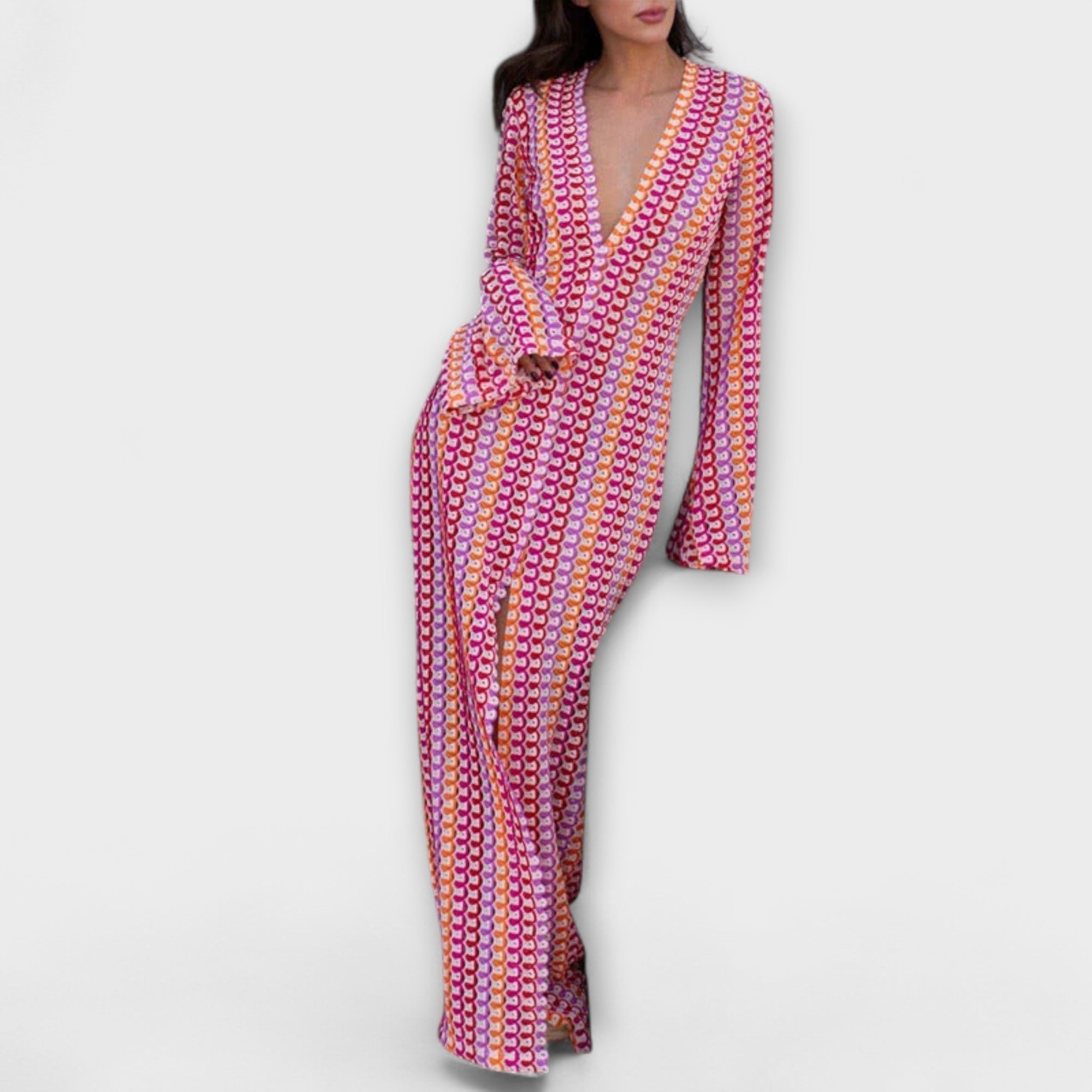 Elina – Maksikabast s V-izrezom i odmorom