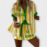 Aurora – Žuti laneni stil s nagibom