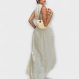 Haljina bez rukava s plisiranjem, midi