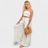 Oralith - Udobne hlače s nabranim pojasom