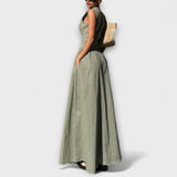 Haljina bez rukava s plisiranjem, midi