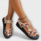 Ljetne ravne sandale za dame od konopca