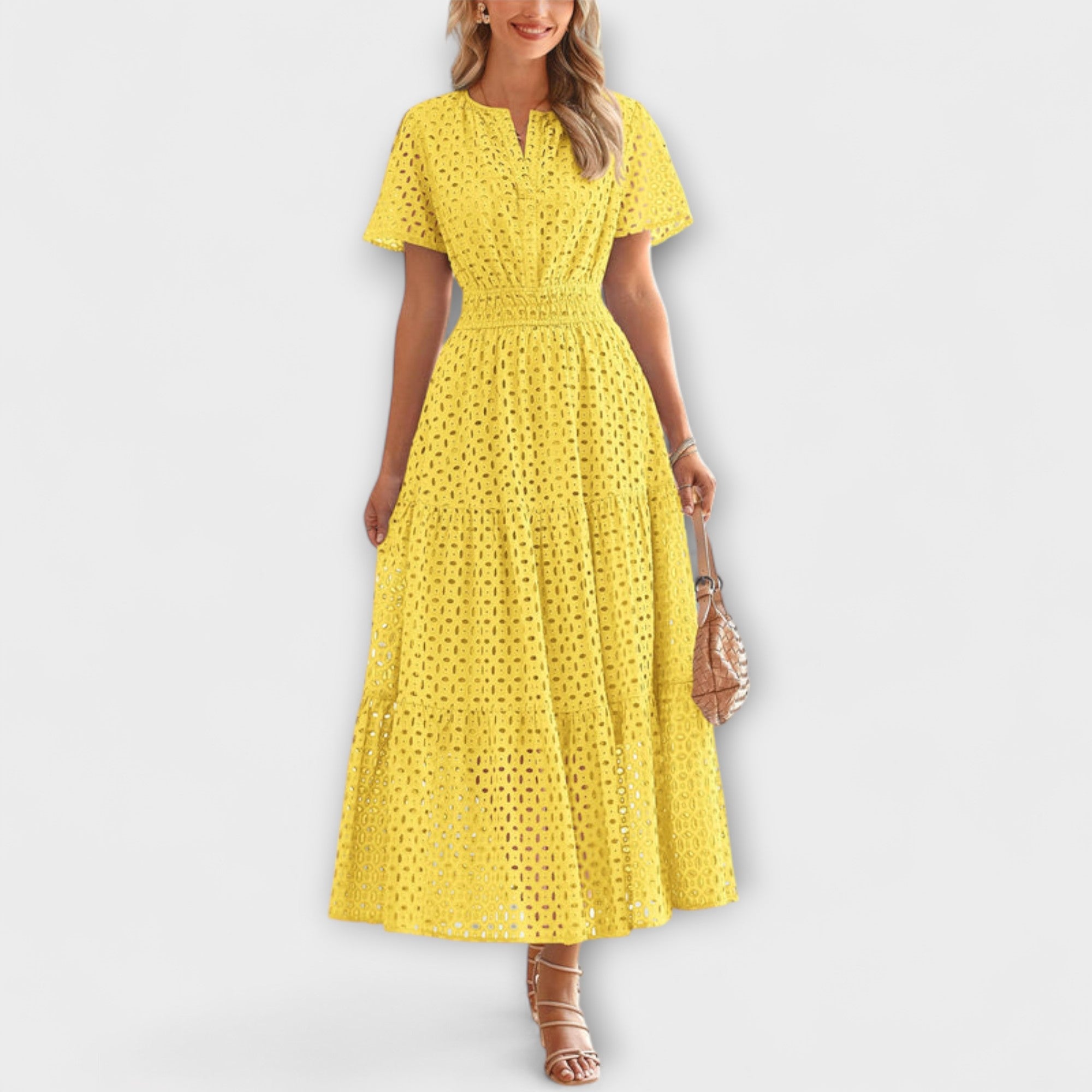 Aurora - Elegantna čipkasta ljetna haljina