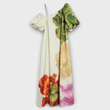 Melodija - Asimetrična Cvjetna Maks haljina